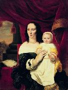 Portrait of Johana de Geer-Trip with daughter. Ferdinand bol